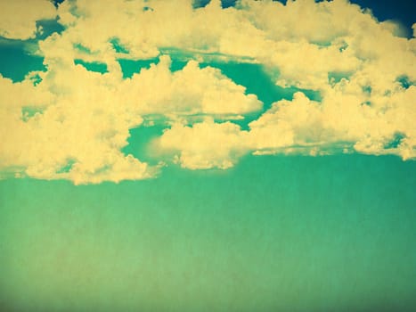 retro image of cloudy sky