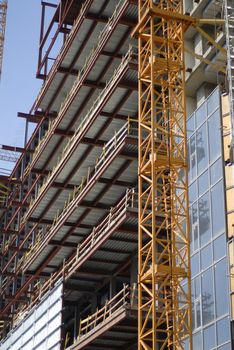 construction of big building in the Ukraine
