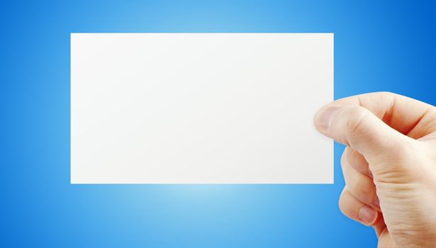 Hand holding paper