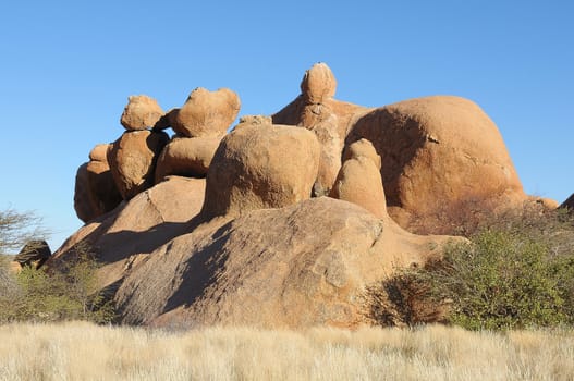 Rock formation at Spitzkoppe near Usakos in Namibia 