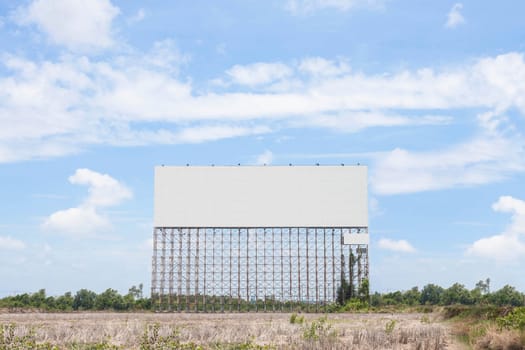 Large billboards. Located along the road.