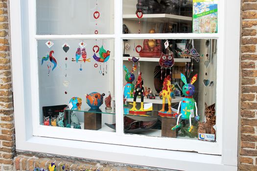 Showcase souvenir shop. Heusden, Netherlands