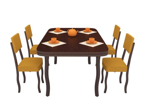 Four cups of coffee on a table
