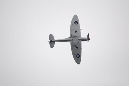 LONDON, UK, Saturday July 14, 2012. Battle of Britain Memorial flight at Farnborough International Airshow 2012.