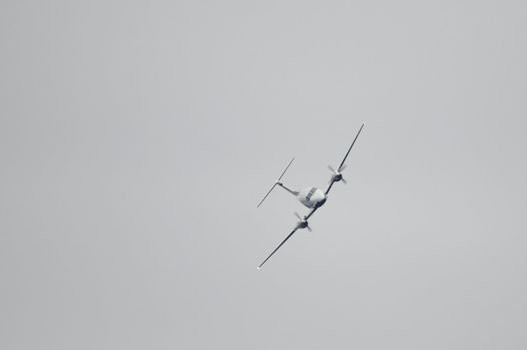 LONDON, UK, Saturday July 14, 2012. The Beech King Air B200 displaying at Farnborough International Airshow 2012.