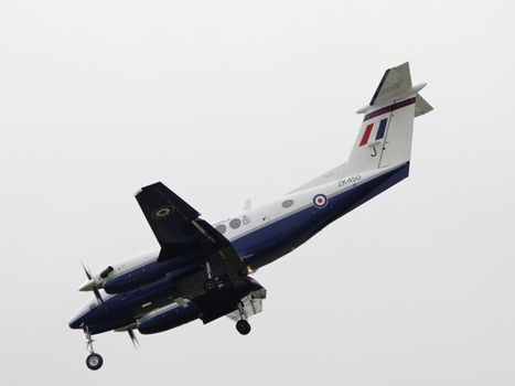 LONDON, UK, Saturday July 14, 2012. The Beech King Air B200 displaying at Farnborough International Airshow 2012.