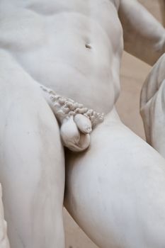 Greek statue in Italian museum, penis detail