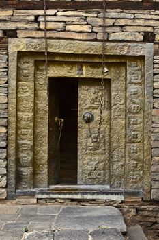 Gates of Sangla Fort - Hindu Temple. Sangla, Himachal Pradesh, India