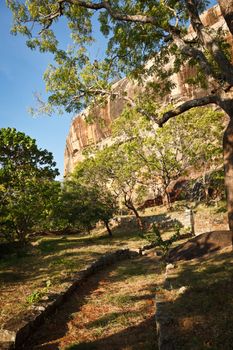 Pathway to Sigiriya rock. Sri Lanka