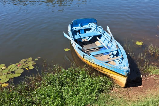 Boat in lake. Kodaikanal, Tamil Nadu, India