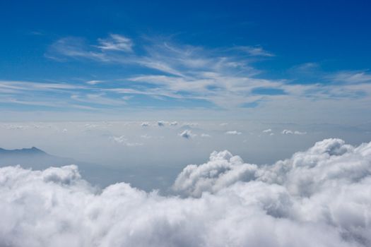 Mountains in clouds. Kodaikanal, Tamil Nadu