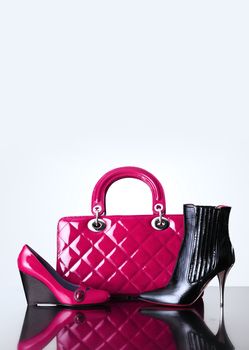 shoes and handbag, fashion photo