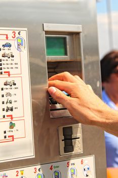 Ticket vending machine, commonly used for public transport