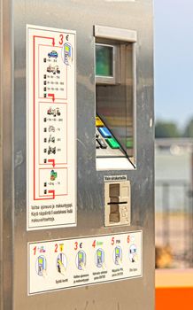 Ticket vending machine, commonly used for public transport