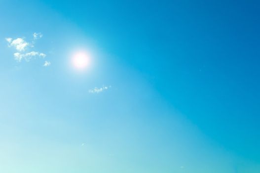 Blue sky and little cloud background