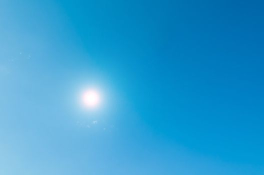 Blue sky and little cloud background