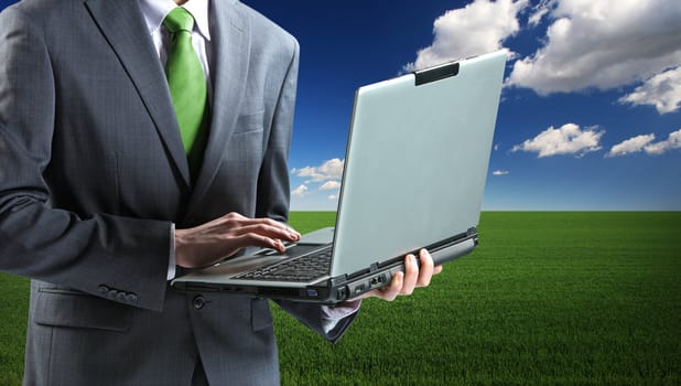 Businessman with Laptop