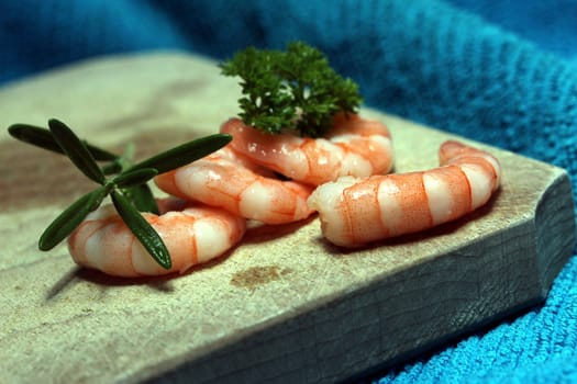 tasty fresh shrimps