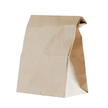 photo of paper bags on white background