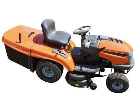 Lawn-mower isolated on white background