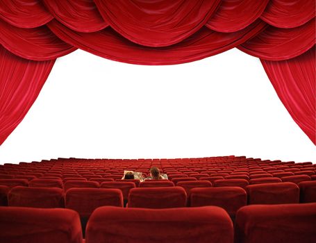 classic cinema with red seats