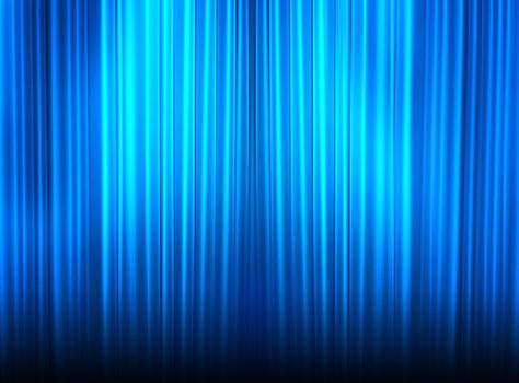 blue curtain of a classical theater 