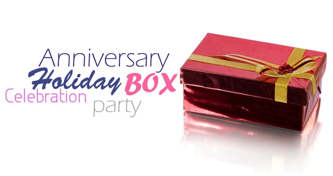 Red Gift Box on white background