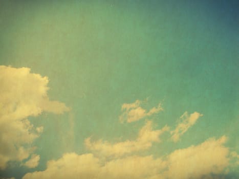 retro image of cloudy sky