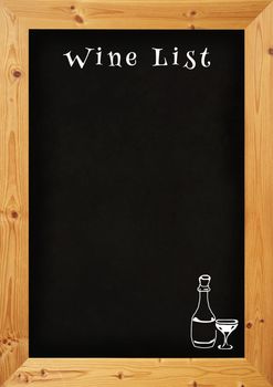 Illustration of wine list menu