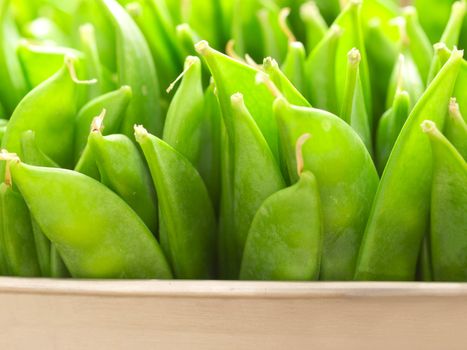 close up of snow peas