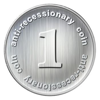 illustration of international anti recessionary coin for world
