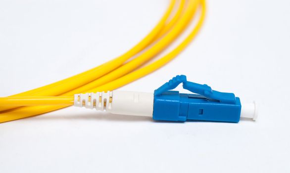 Optical single mode LC patch cord with blue connector