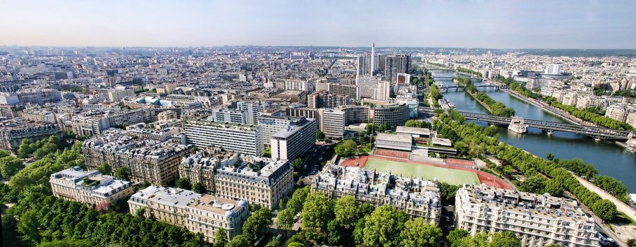 very nice panorama of Paris France from Eiffel tower