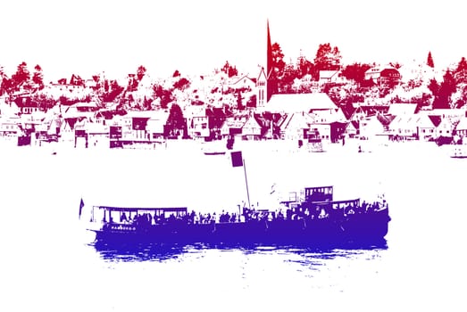 Excursion boats in Lauenburg, Germany