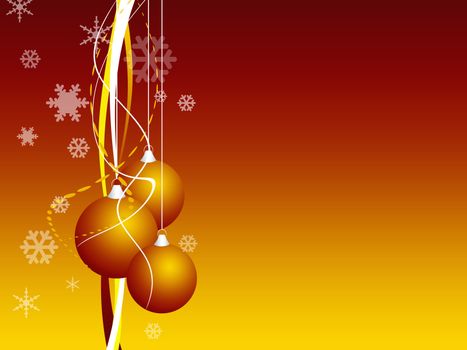 Cartoon  Christmas bell with background