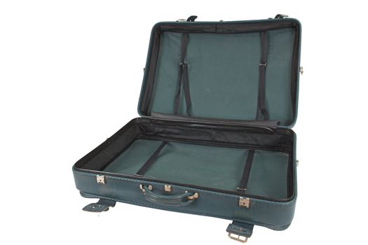 Retro Vintage Suitcase, isolated on a white background