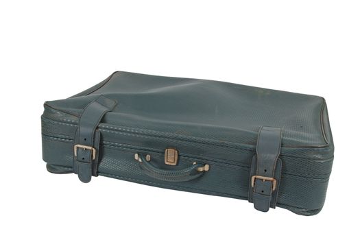 Retro Vintage Suitcase, isolated on a white background