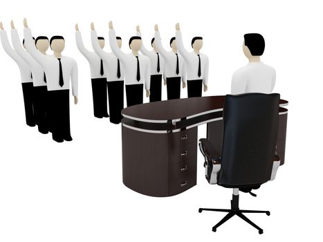 Group of office workers in a meeting