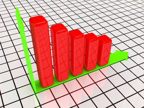 The red shiny graph and green arrow