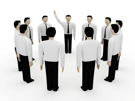 Group of office workers in a meeting