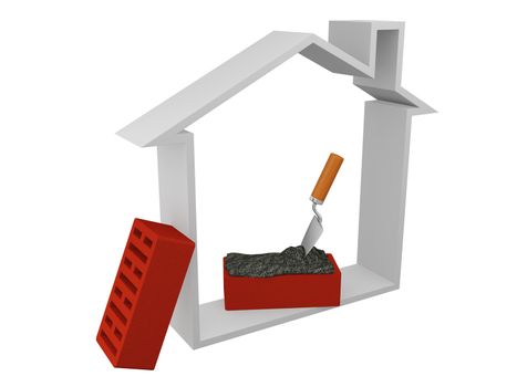 Start building a house of red brick