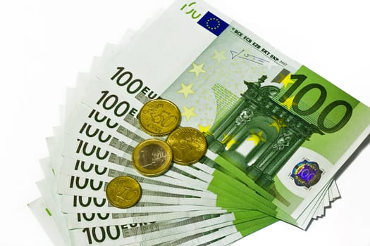 Euro banknote money, european currency background
