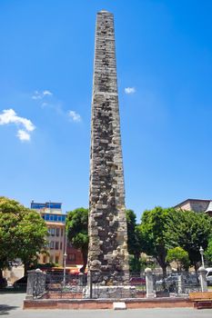 Ancient obelisk on the Hippodrom square in Istanbul, Turkey