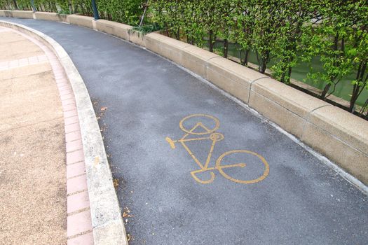 Bicycle pathway in the park     