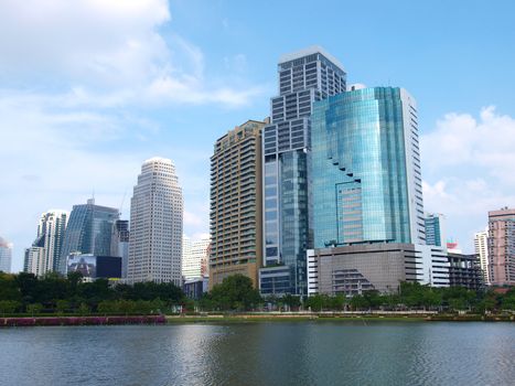 Business area buildings of Bangkok, Thailand      