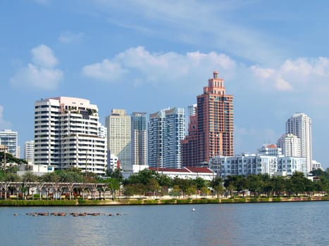 Business area buildings of Bangkok, Thailand     