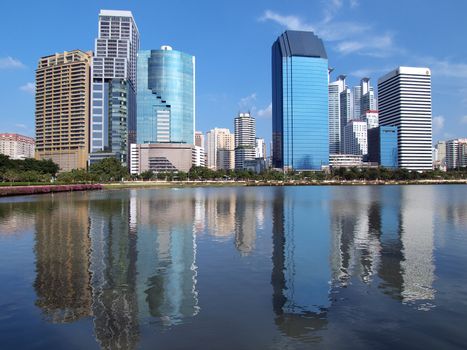 Business area buildings of Bangkok, Thailand     