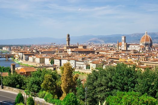 The panorama of Florence old city, Italy