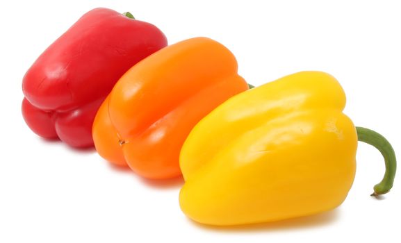 Bell peppers isolated on the white background