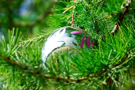toy on a Christmas-tree